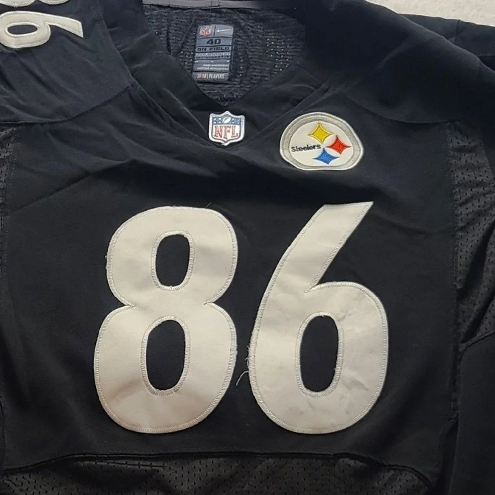 Nike Pittsburgh Steelers Hines Ward 86 On Field Jersey Men's 40 Medium Black